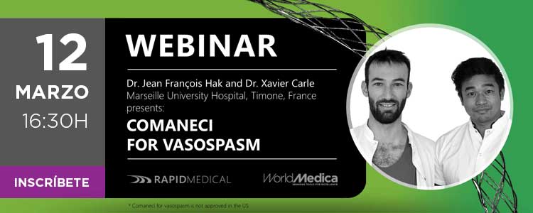 Próximo 12 de marzo - Webinar Comaneci for Vasospasm